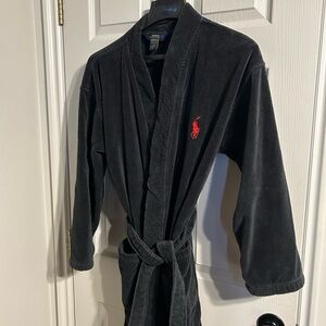 Polo by Ralph Lauren Black Robe with Red Pony Logo